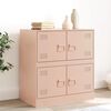 vidaXL Sideboard Pink Cold-rolled steel 26.4x15.4x28.7 in Sideboard