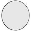 vidaXL Wall Mirror Black Glass, PVC Wall Mounting Wall Mirror Circular