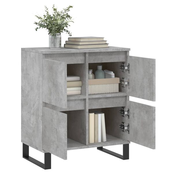 vidaXL Sideboard Concrete grey Engineered wood Medium Sideboard