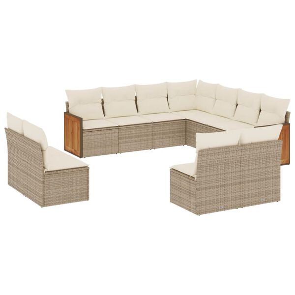 vidaXL Garden Sofa Set Beige