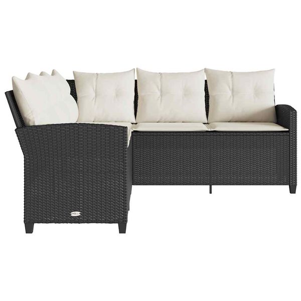 vidaXL Couch Sofa Black, Cream White