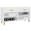 vidaXL Shoe Cabinet High gloss white Engineered wood
