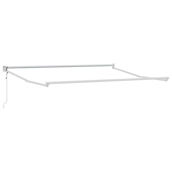 vidaXL Retractable Awning White 137.80 x 98.43 in Aluminium