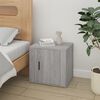 vidaXL Bedside Cabinet Set of 2 Grey Sonoma Engineered wood Standard