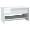 vidaXL Coffee Table High gloss white Engineered wood 31.5 x 19.7 x 15.7 in