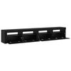 vidaXL TV Cabinet Set 3 pcs Black Oak 94.49 x 13.78 x 15.75 in