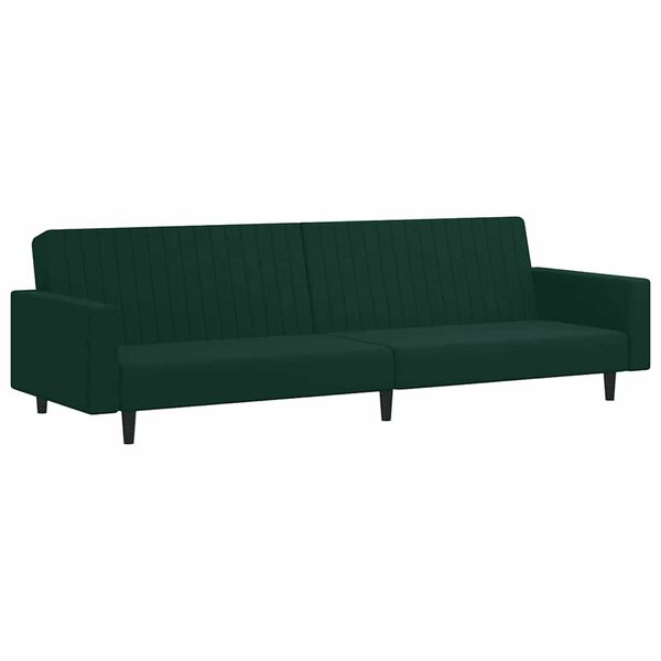 vidaXL Sofa Set Dark Green Velvet (100% polyester), wood, plastic Large