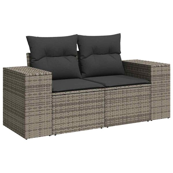 vidaXL Garden Sofa Set Gray