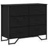 vidaXL Chest of Drawers Black oak 91 x 35.5 x 74.5 cm Engineered wood