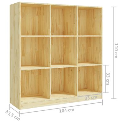 vidaXL Book Cabinet/Room Divider 40.9"x13.2"x43.3" Solid Wood Pine