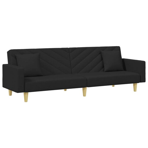 vidaXL Sofa Bed Black Fabric (100% polyester), wood, foam Standard