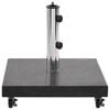 vidaXL Parasol Base Black Granite, Stainless Steel Medium
