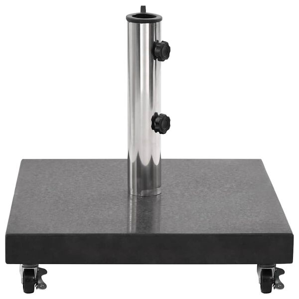 vidaXL Parasol Base Black Granite, Stainless Steel Medium