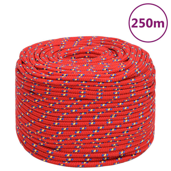 vidaXL Boat Rope Red 0.31 " 820.2 ' Polypropylene