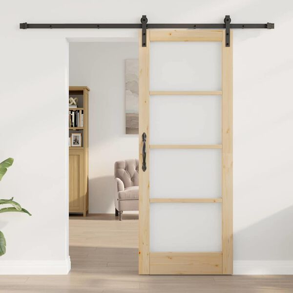 vidaXL Sliding Door ORKDAL Natural 30.71 x 79.53 in