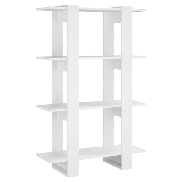 vidaXL Book Cabinet White Engineered Wood 31.5 x 11.8 x 48.6 in