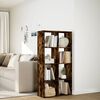 vidaXL Room Divider Bookcase Smoked Oak Engineered Wood Medium