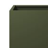 vidaXL Garden Planter Olive Green Steel Medium Tough Garden Planter