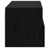 vidaXL TV Wall Cabinet Wall-mounted Black Oak 23.62 x 11.81 x 11.81 in