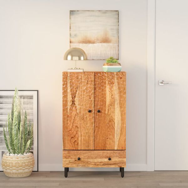 vidaXL Highboard 23.6"x13"x39.4" Solid Wood Acacia