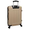vidaXL Suitcase 3 pcs Champagne 19.69 x 12.20 x 30.71 in ABS Plastic