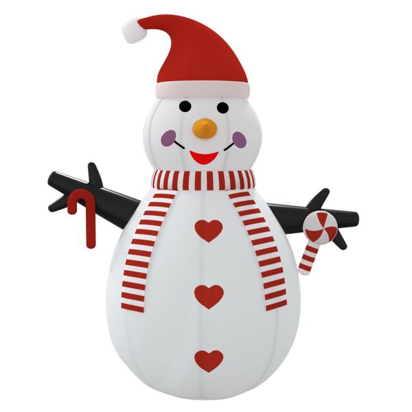 vidaXL Inflatable Snowman Multicolor Oxford fabric with PU coating