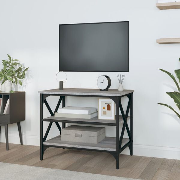 vidaXL TV Cabinet Grey Sonoma Engineered Wood 23.6 x 15.7 x 19.7 in