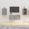 vidaXL Wall Mounted TV Cabinet Set of 2 Grey Sonoma Engineered wood