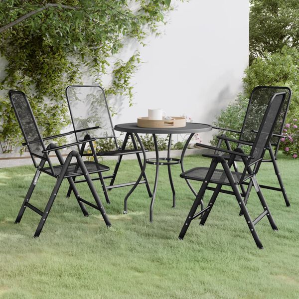 vidaXL Garden Dining Set Anthracite