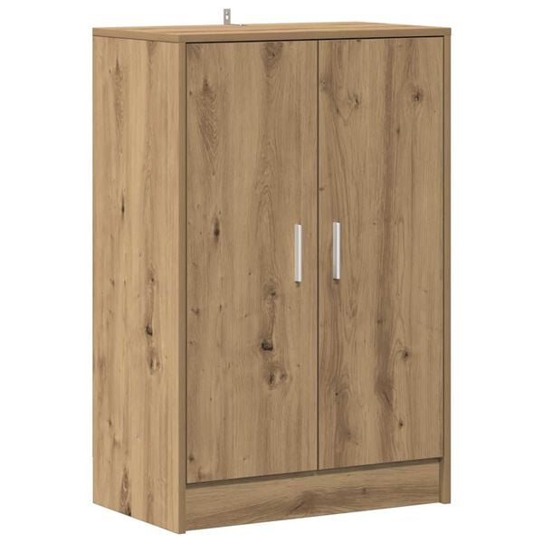 vidaXL Shoe Cabinet Artisan Oak Engineered Wood 23.6 x 13.8 x 36.2 in