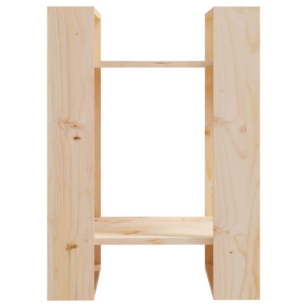 vidaXL Book Cabinet Natural wood Solid pinewood (untreated) Compact