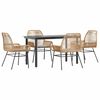 vidaXL Garden Dining Set Brown, black, light grey