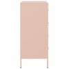 vidaXL Sideboard Pink Steel 26.8x15.4x35.0 in Sideboard Rectangular