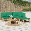 vidaXL Garden Lounge Set Natural Bamboo Large Modular