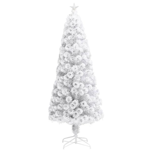 vidaXL Artificial Christmas Tree White PVC Large Lights
