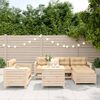 vidaXL Garden Sofa Set Natural Wood Solid pine wood (untreated)