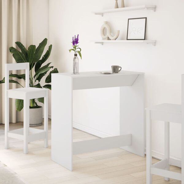 vidaXL Bar Table White Engineered Wood Attractive Design Bar Table
