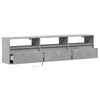 vidaXL TV Wall Cabinet Concrete Grey Engineered Wood Large