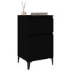 vidaXL Bedside Cabinet Black Engineered wood Bedside Cabinet Rectangle