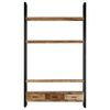 vidaXL Bookshelf Natural wood and black