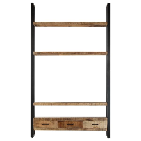 vidaXL Bookshelf Natural wood and black