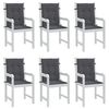 vidaXL Lowback Chair Cushion Set of 6 Anthracite