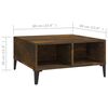 vidaXL Coffee Table Smoked Oak Engineered wood, metal Medium