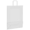 vidaXL Paper Bags 250 pcs with Handles White 12.6x4.7x16.5"
