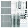 vidaXL Fence with Posts Gray 1.2 x 100 m PVC-coated steel