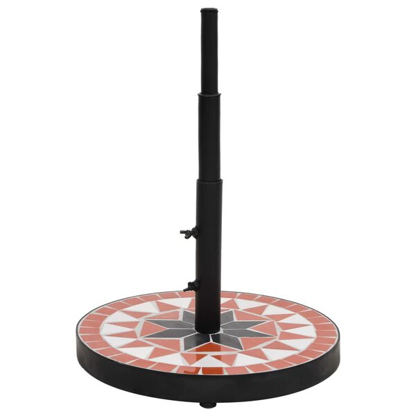 vidaXL Parasol Base Terracotta and White Powder-coated iron Medium