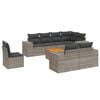 vidaXL Garden Sofa Set Grey PE Rattan Large Modular Garden Sofa Set