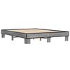 vidaXL Bed Frame Grey Sonoma Engineered wood, Metal King Size Modern