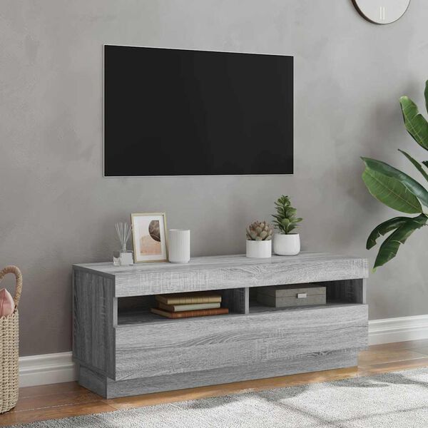 vidaXL TV Cabinet Grey Sonoma Engineered Wood Medium TV Cabinet