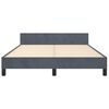 vidaXL Bed Frame With Headboard Dark grey Velvet, plywood, engineered wood
